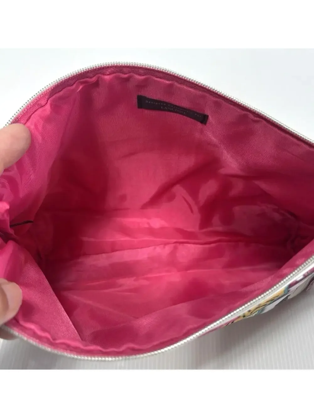 Lancôme Paris Cosmetic Bag Makeup Pouch Pink Eiffel Tower Travel Case New